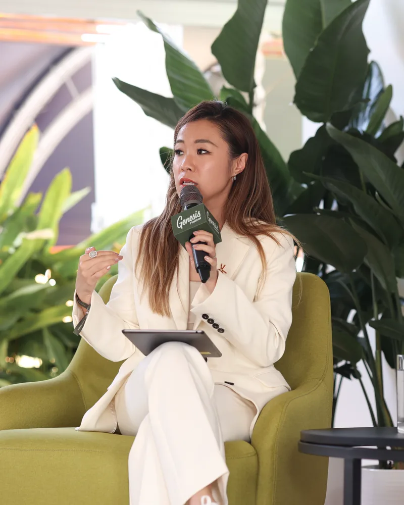Vila Wong moderating a session at Genesis Festival